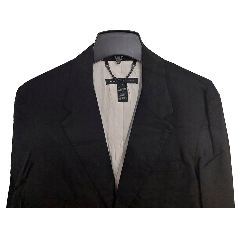 Marc by Marc Jacobs Mens Black Lined Cotton Blazer Suit Jacket Sz Small NWT $398
